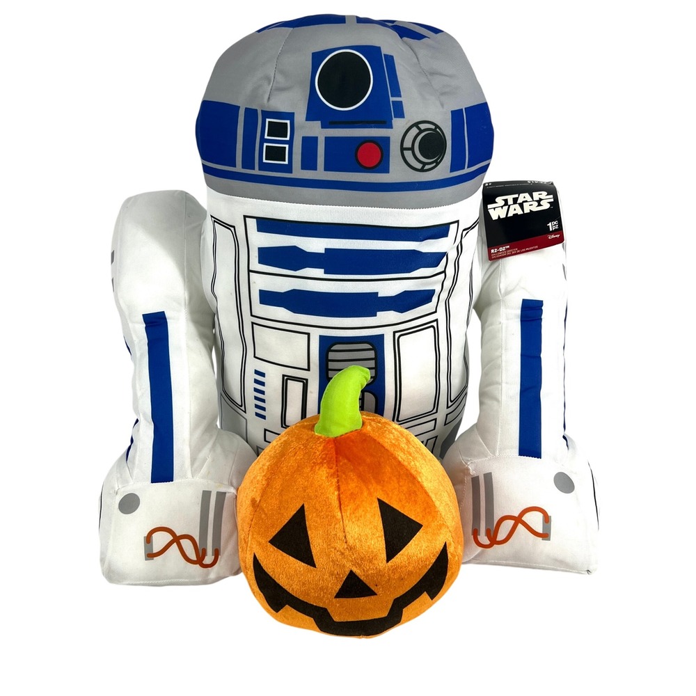 Star Wars R2-D2 Halloween Greeter Plush Pumpkin Droid Gemmy 21 Inch NWT